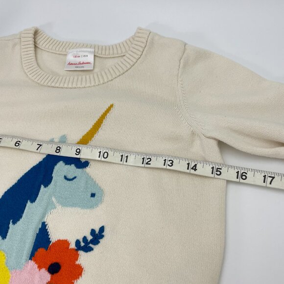 Hanna Andersson Unicorn Knit Sweater Girl's 8 - Picture 9 of 11